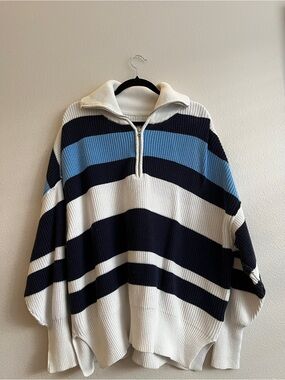 Aerie Oversized Quarter Zip Knit Sweater